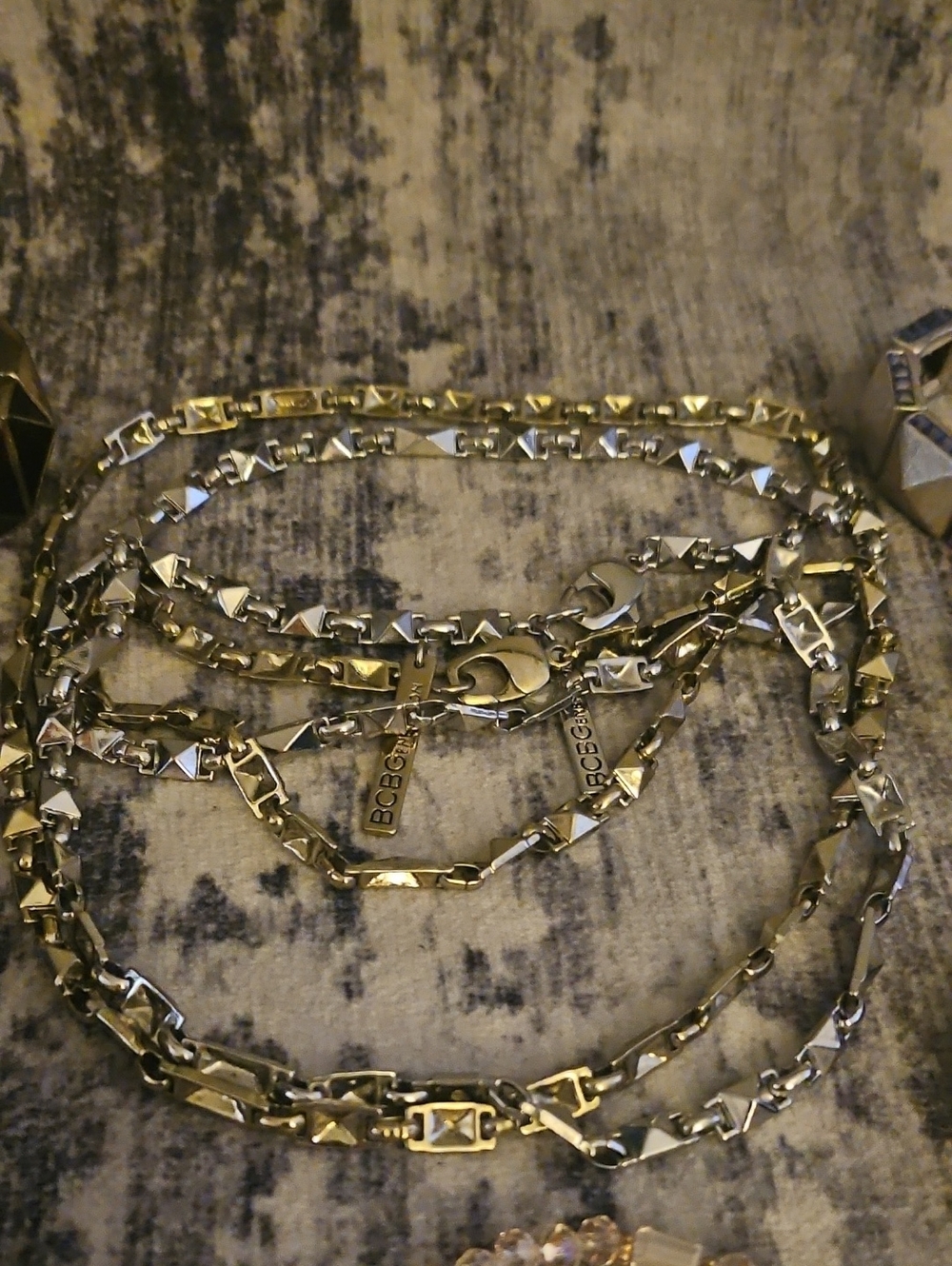 Jewelry Bundle 10 Items Mixed Metal Set Layered Chains & Bracelets Rings Earring - Picture 9 of 16